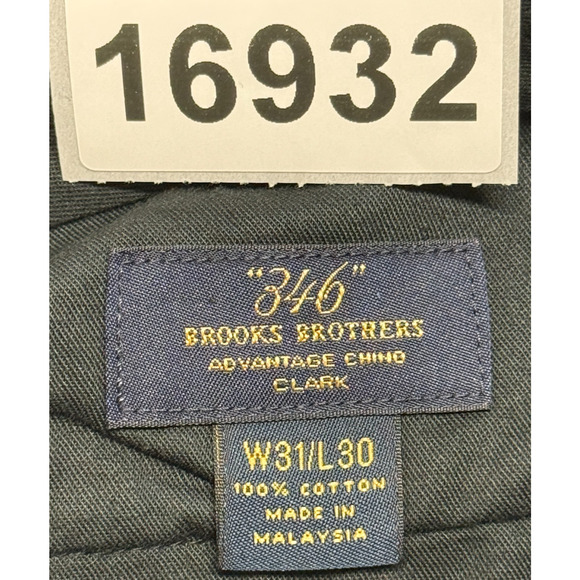 Brooks Brothers 346 Pants Mens 31X30 Blue Advantage Chino Clark Flat Front NWT - Picture 9 of 9